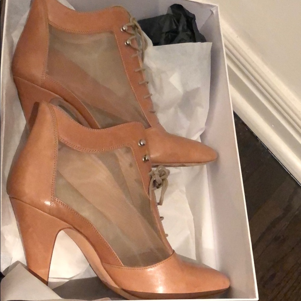 Loeffler Randall Georgia lace up mesh boots